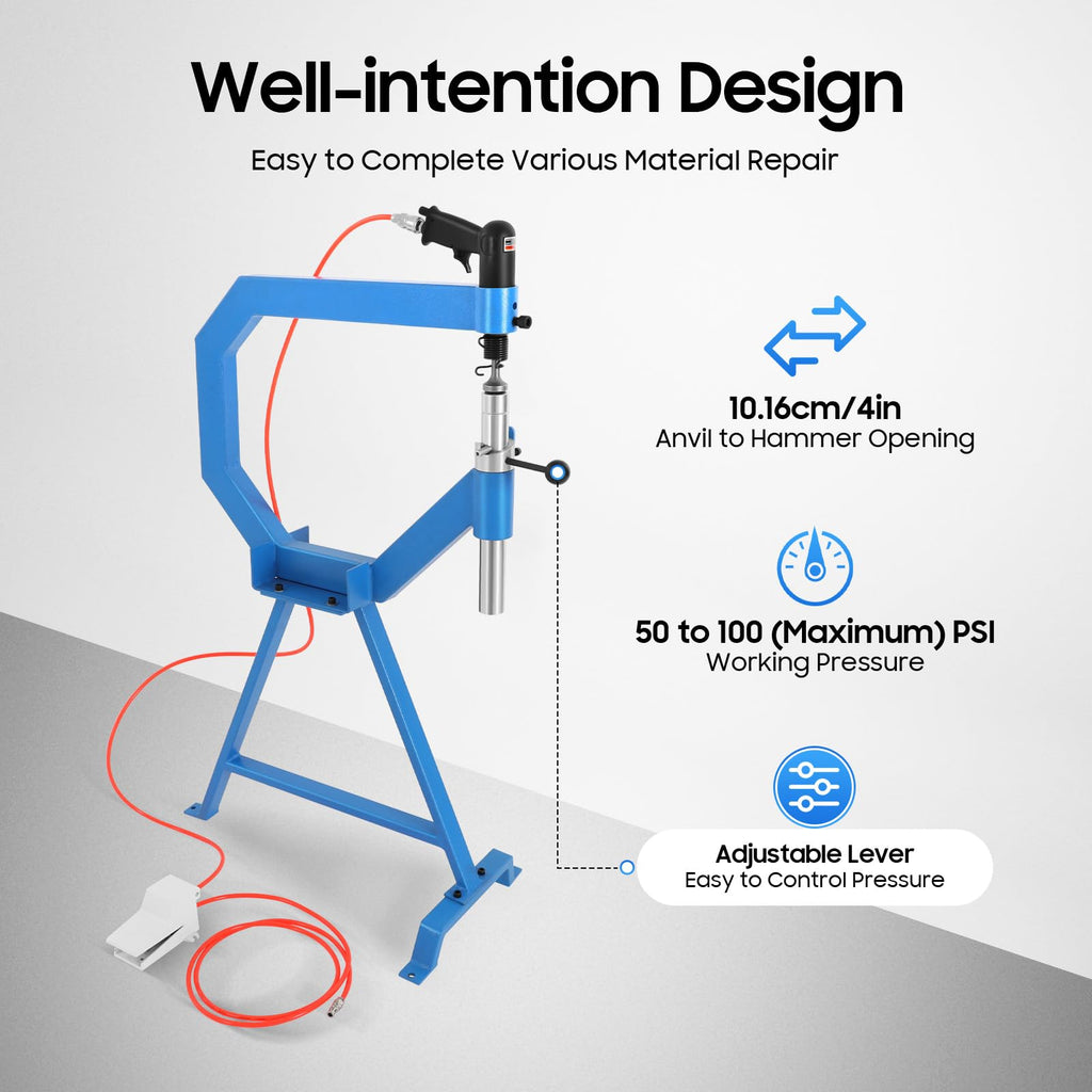 Pneumatic Planishing Hammer with Foot Pedal & Steel Stand A446788