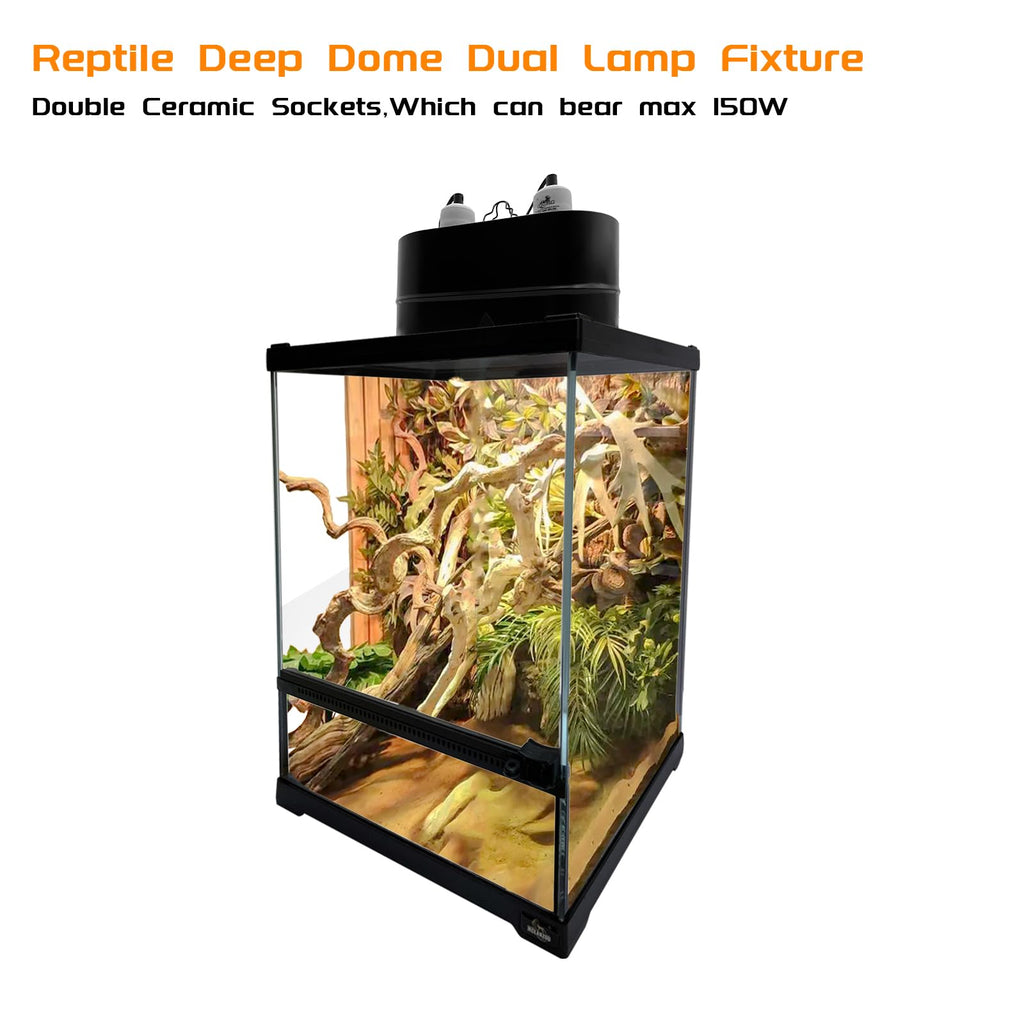 Dual Reptile Light Fixture Deep Dome 150W T4619