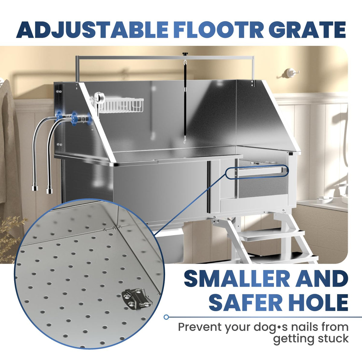 46" Stainless Steel Dog Wash Station C760