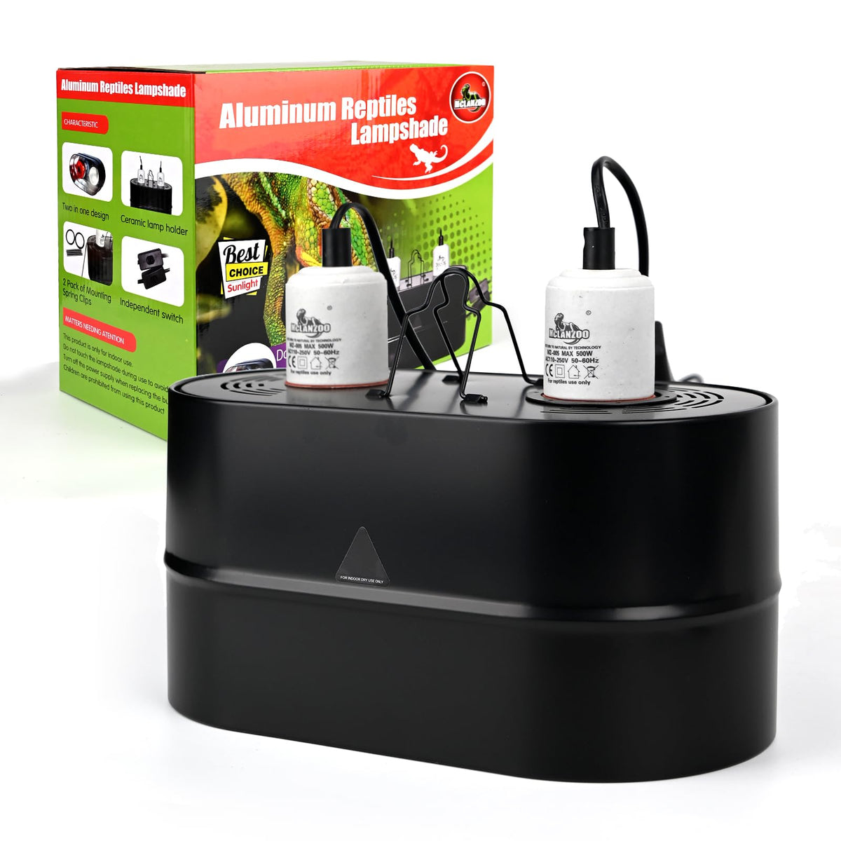Dual Reptile Light Fixture Deep Dome 150W T4619