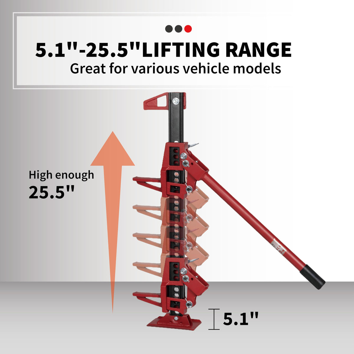 3-Ton Cast Iron Ratcheting Utility Farm Jack F1031