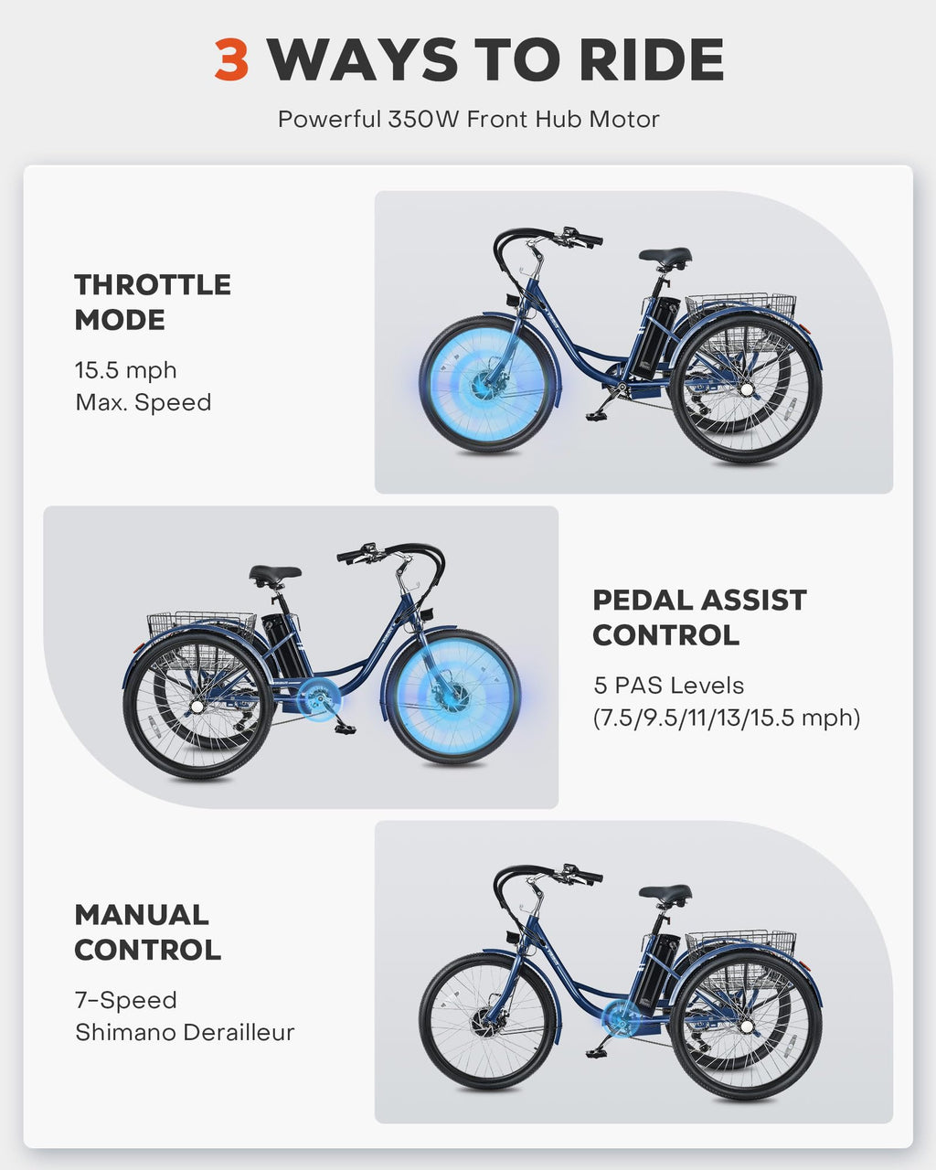 Electric Trike 7 Speed E4919
