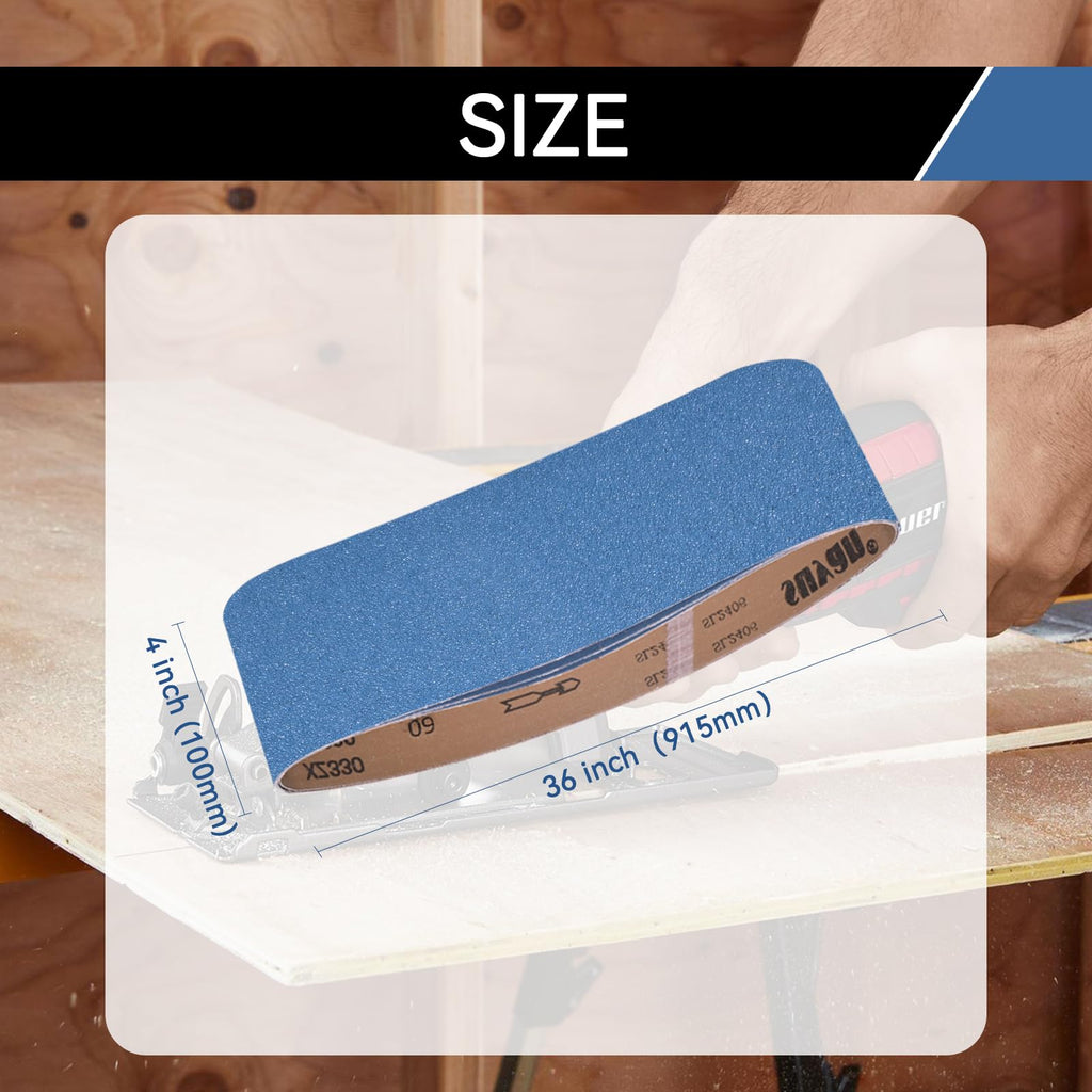 4x36 Inch 18 Pcs 6 Grits Zirconia Sanding Belts X741918