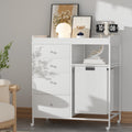 White 4 Drawer Changing Table Dresser with Laundry Hamper W15782