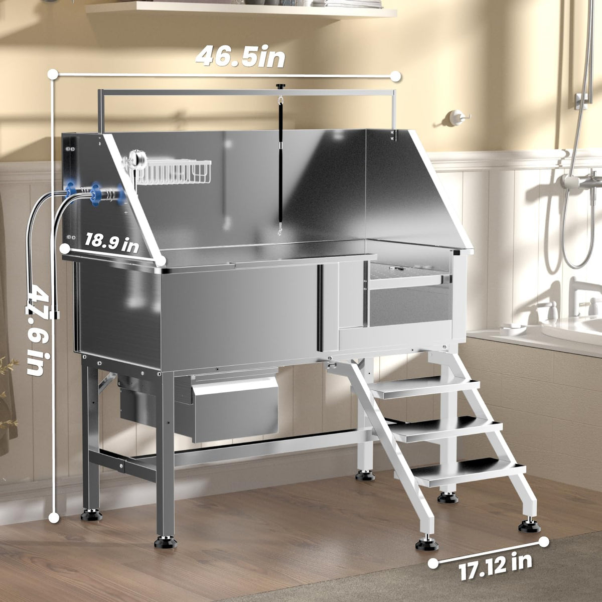 46" Stainless Steel Dog Wash Station C760