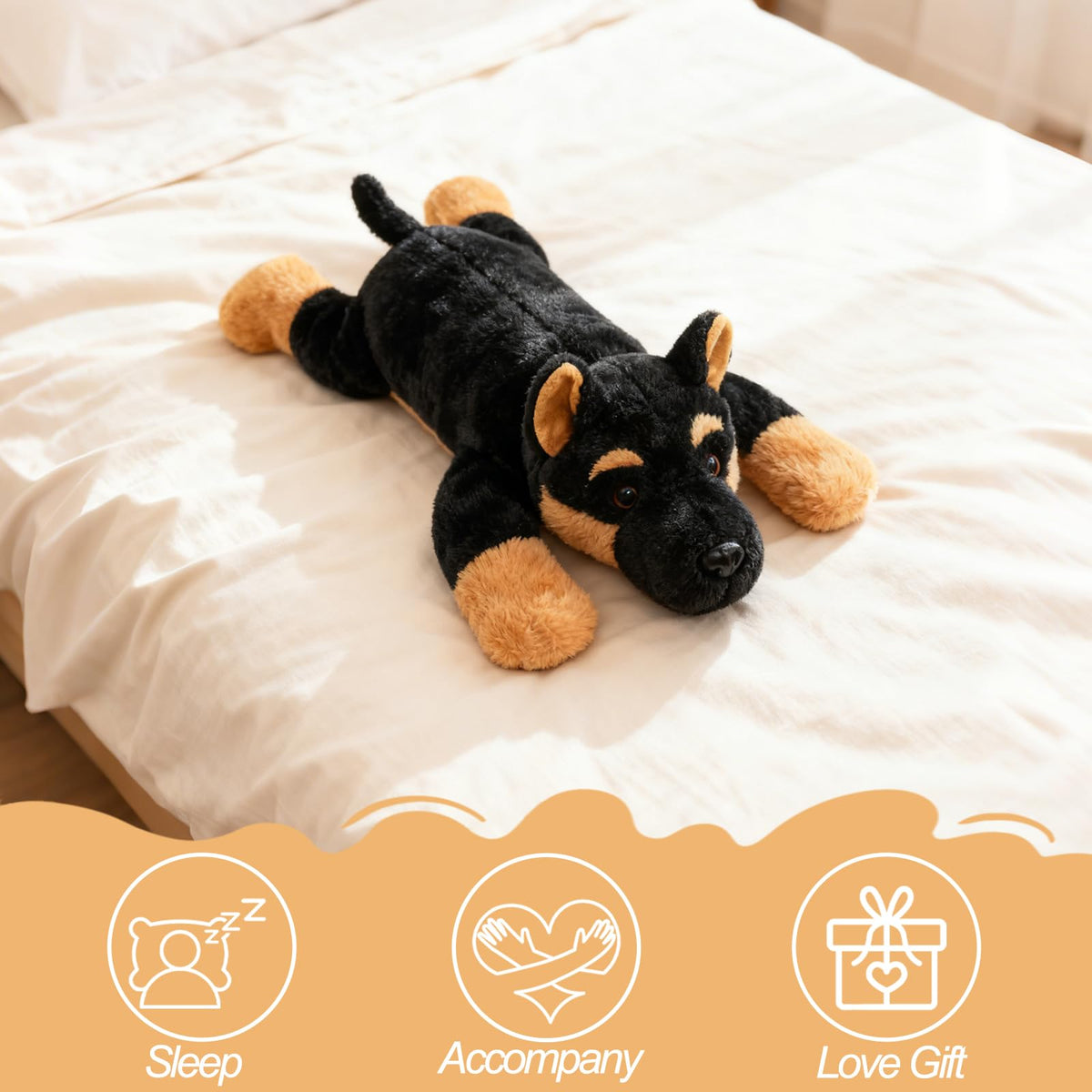 20" 4.1 lbs German Shepherd Plush Hugging Pillow Y77431