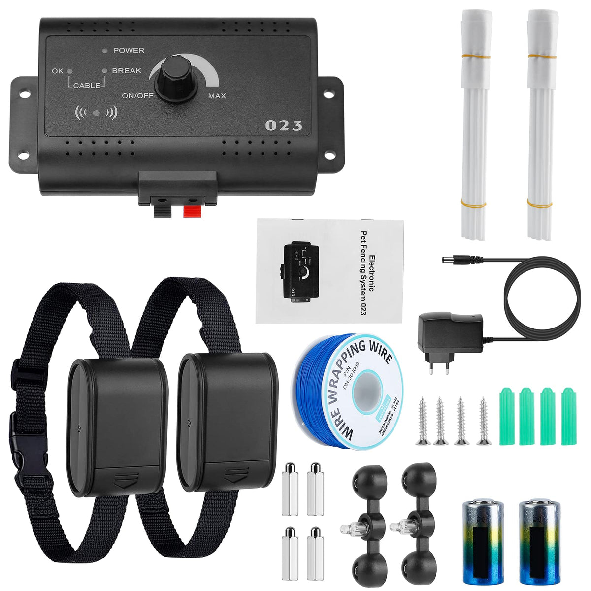 Wireless Dog Fence System with Waterproof Shock Collar E437