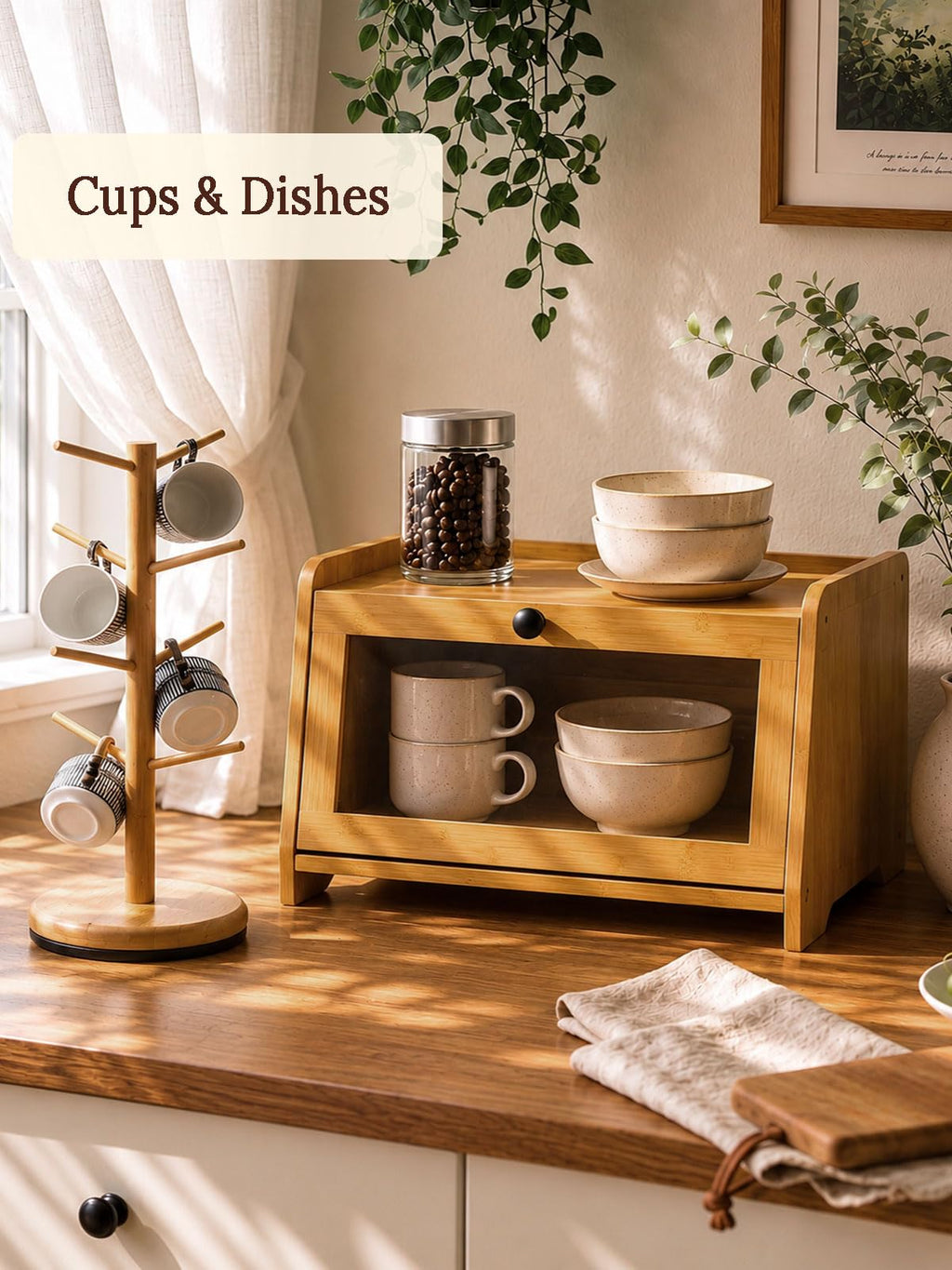 Bread Box with Top Shelf, 1 Tier U246