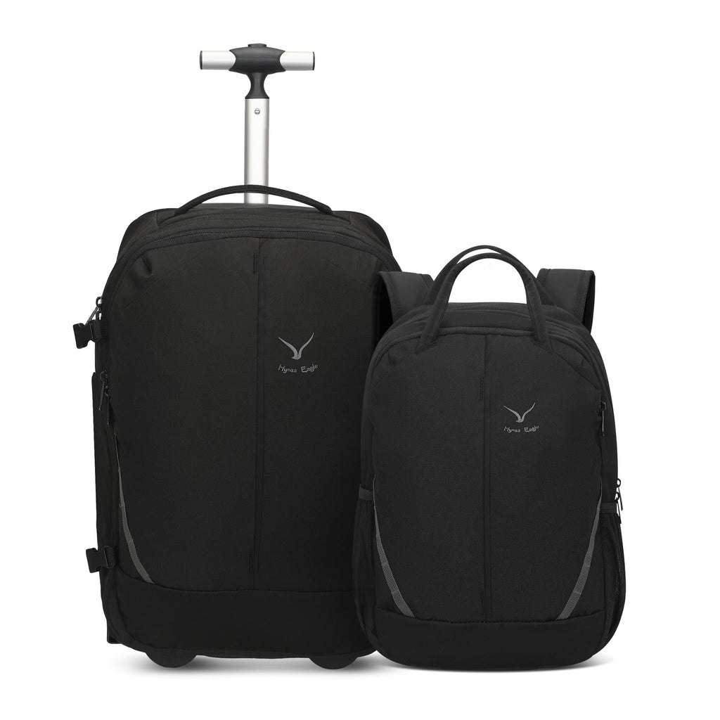 Rolling Backpack with Wheels 43L Jet Black I8570