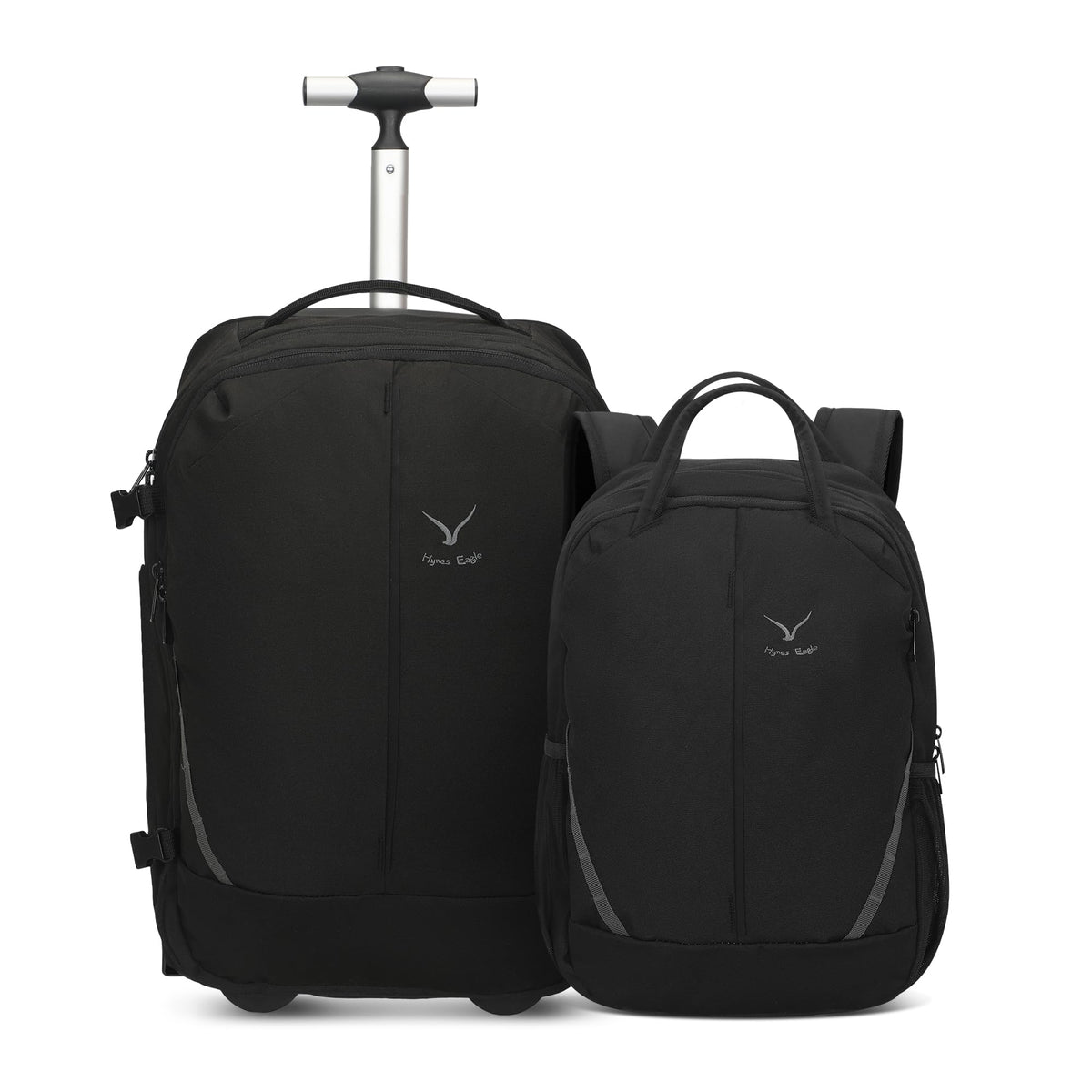 Rolling Backpack with Wheels 43L Jet Black I8570
