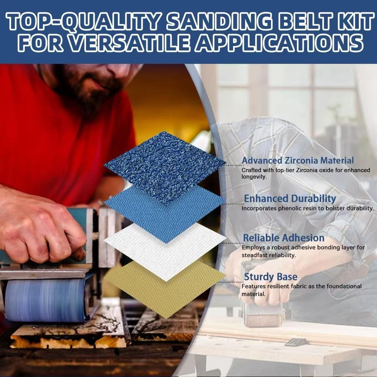 4x36 Inch 18 Pcs 6 Grits Zirconia Sanding Belts X741918