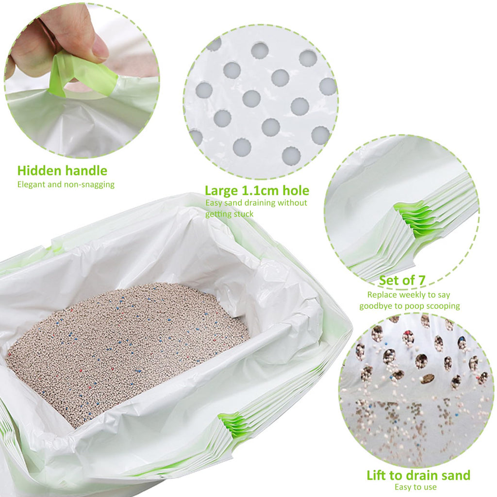 84PCS Sifting Cat Litter Box Liners with Holes, 31 x 18 Inch U466656