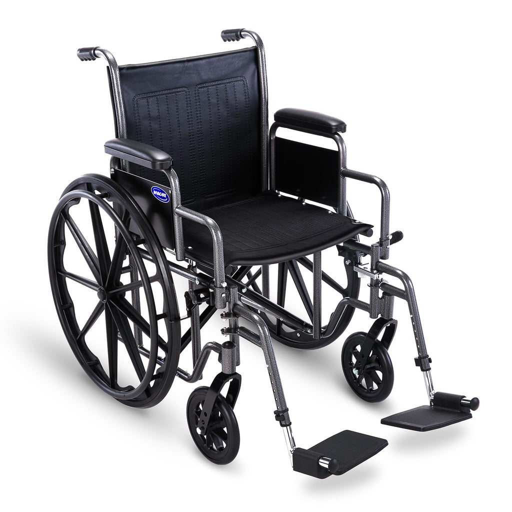 Portable Folding Lightweight Manual Wheelchair 18 Inch Seat B4091