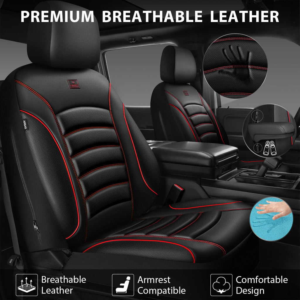 3D Foam PU Leather Car Seat Covers Full Set C57020
