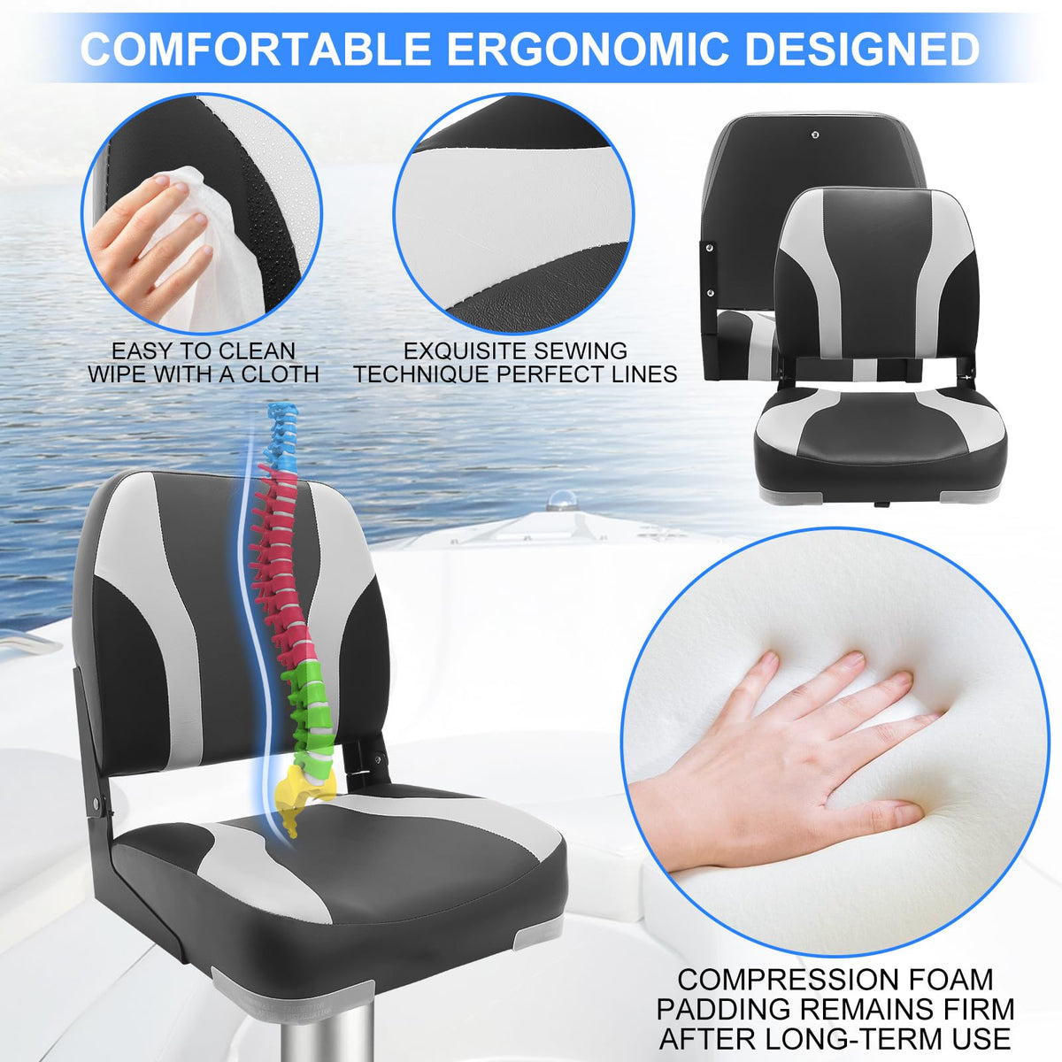 Folding Boat Seat 2 Pack O496