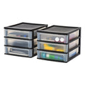 Black 3-Drawer Plastic Desktop Organizer S847097