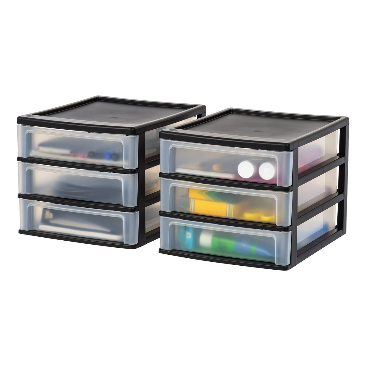 Black 3-Drawer Plastic Desktop Organizer S847097