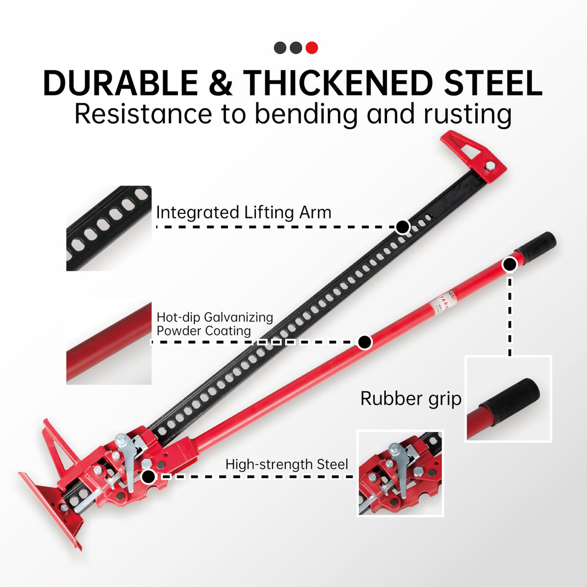 3-Ton Cast Iron Ratcheting Utility Farm Jack F1031