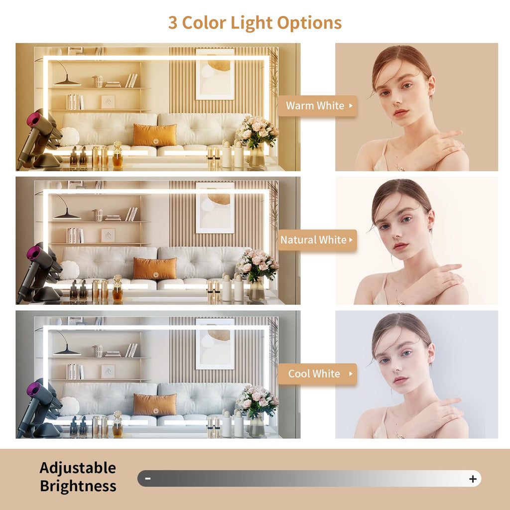 Vanity with Lighted Mirror N4258