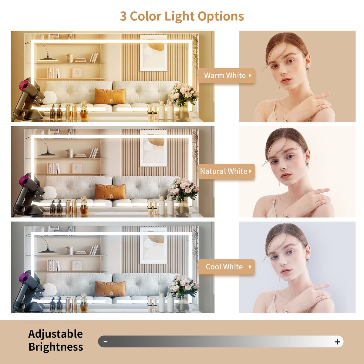 Vanity with Lighted Mirror N4258