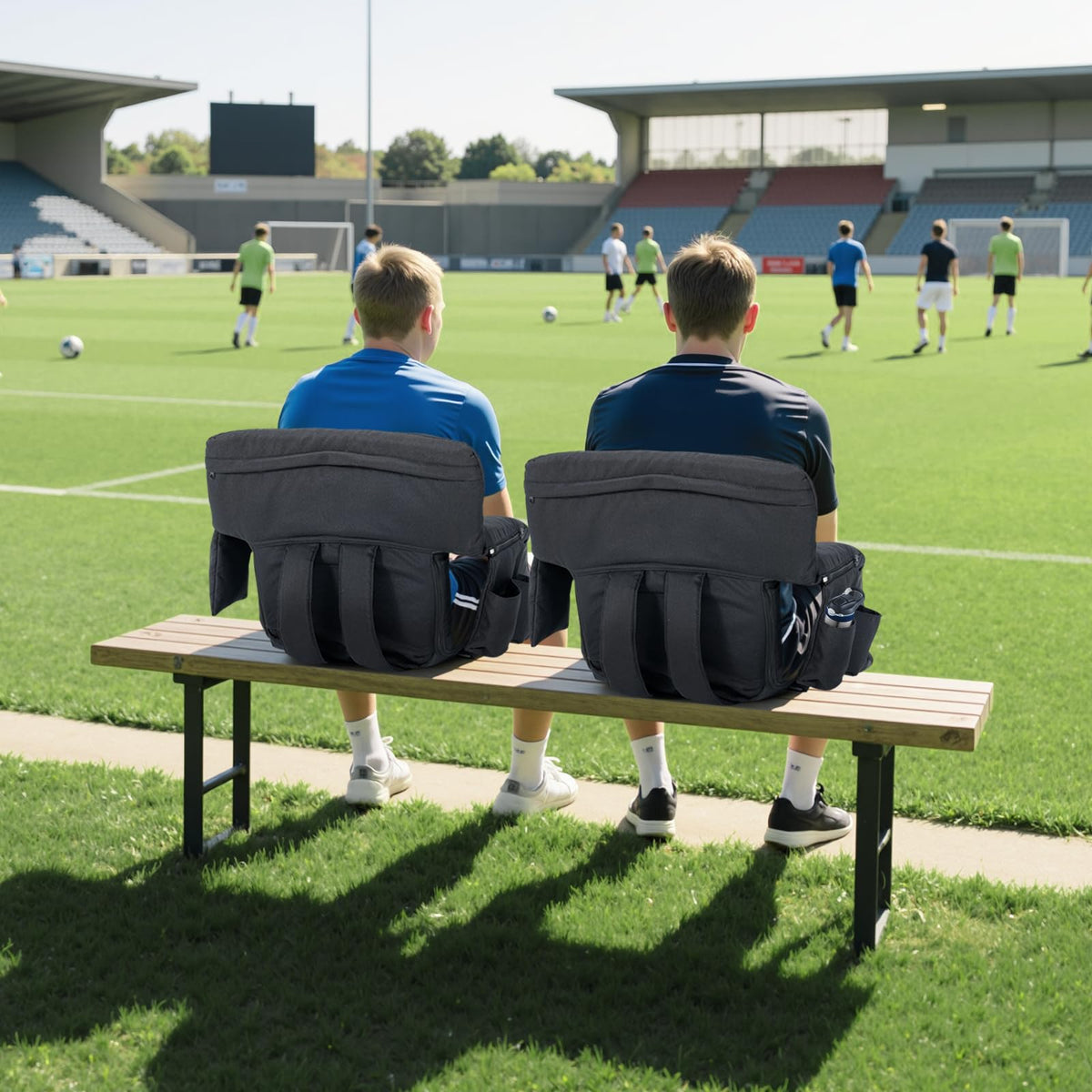 4.7" Extra Thick Stadium Seats for Bleachers with Back Support Q69051