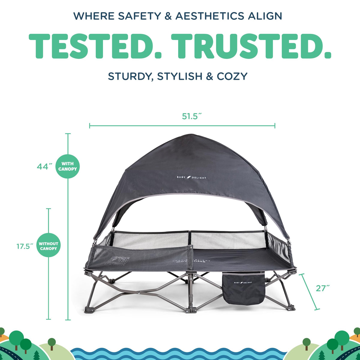 Portable Cot Grey X27783