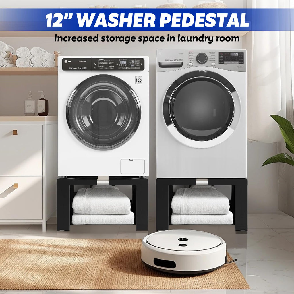 Heavy Duty Adjustable Laundry Pedestal Black K223530
