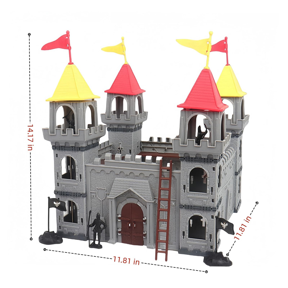 Medieval Castle Toy Building Set with Cavalry and Arrow Tower Z5403