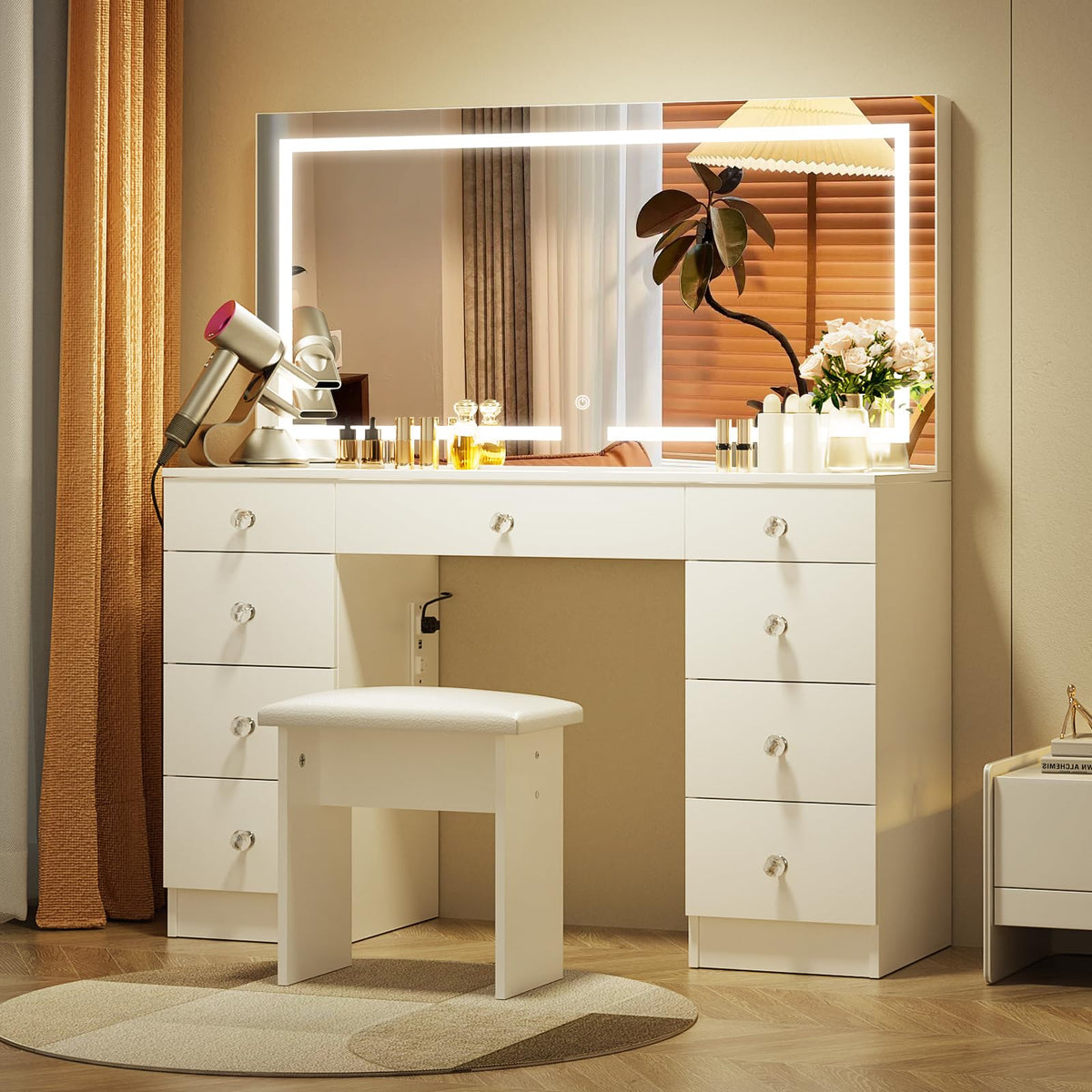 Vanity with Lighted Mirror N4258