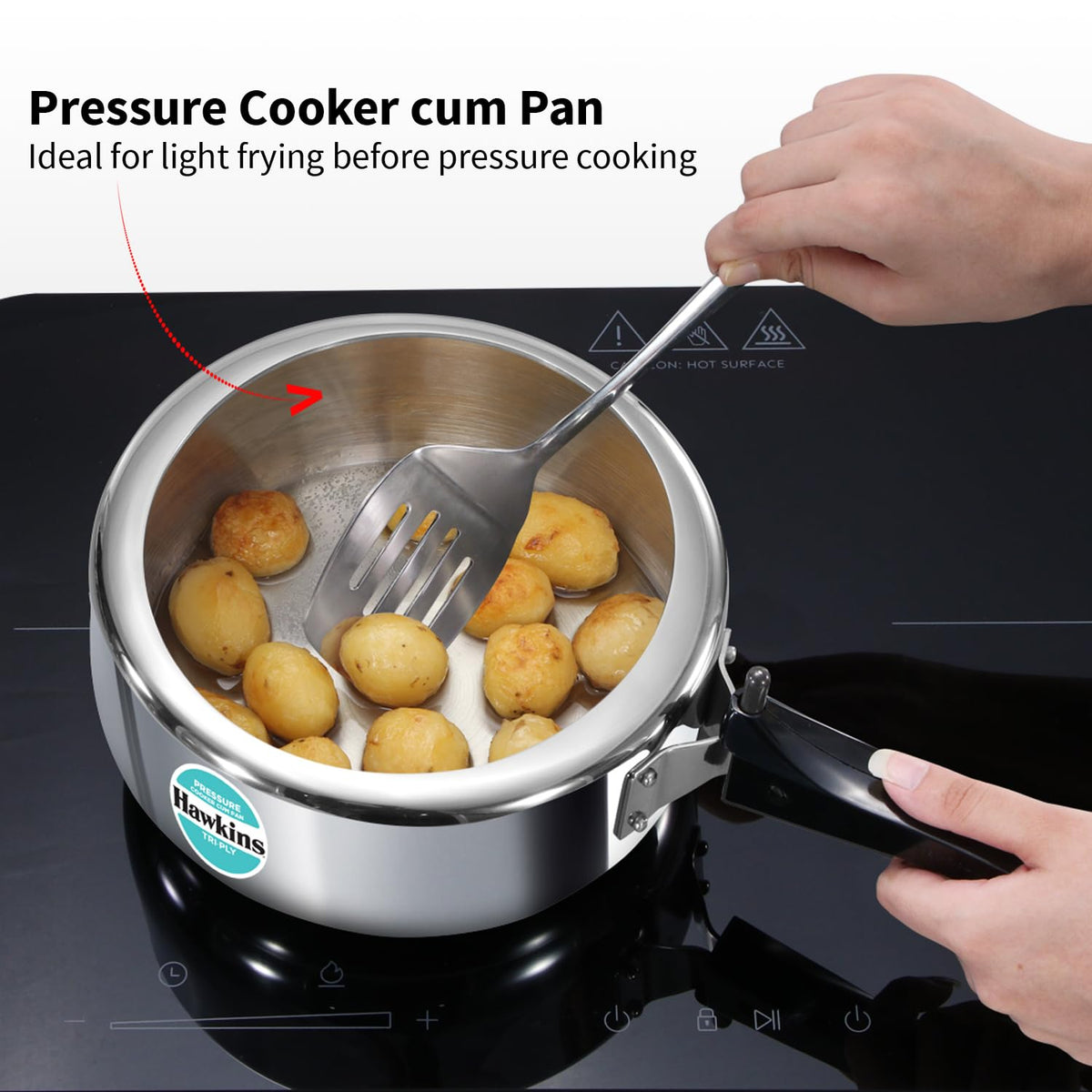 3 Litre Tri-Ply Stainless Steel Pressure Cooker M832633