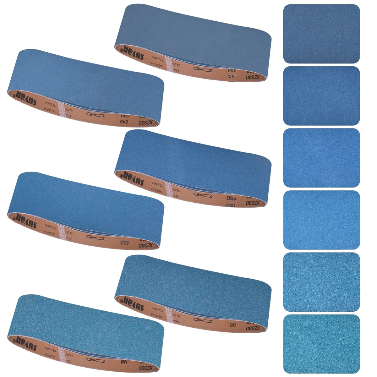 4x36 Inch 18 Pcs 6 Grits Zirconia Sanding Belts X741918