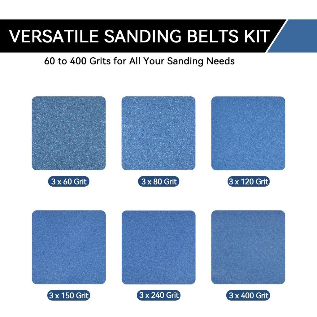 4x36 Inch 18 Pcs 6 Grits Zirconia Sanding Belts X741918