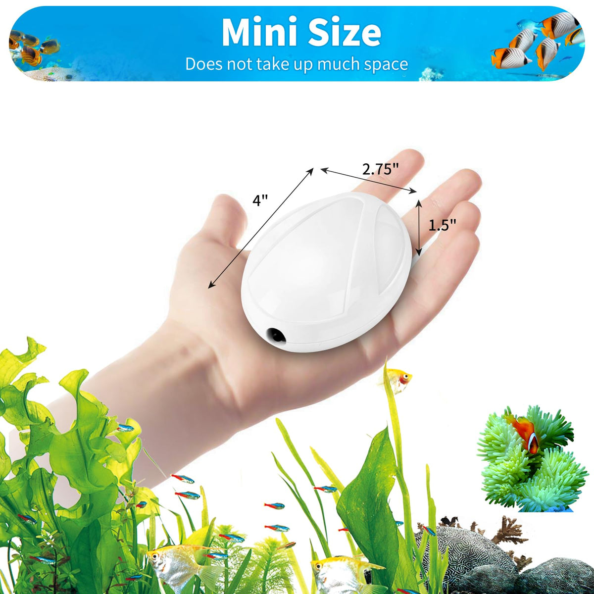 Aquarium Air Pump with Stones, Airline Tubing, Check Valves P883