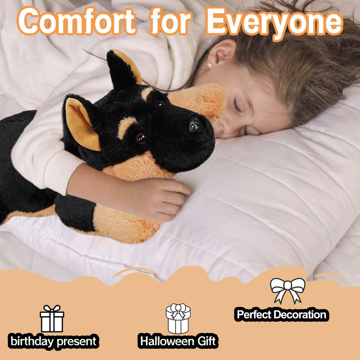 20" 4.1 lbs German Shepherd Plush Hugging Pillow Y77431