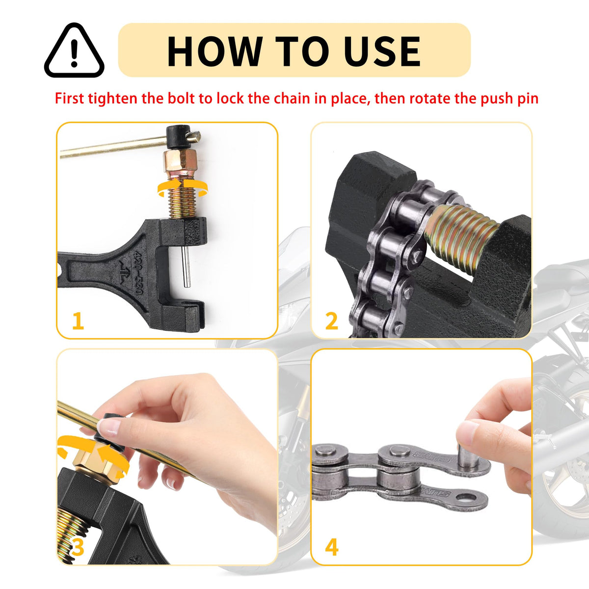 Motorcycle Chain Breaker Tool #420 428 520 525 528 530 V807