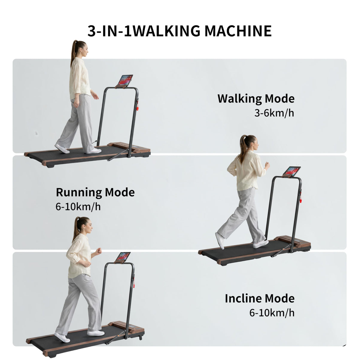 2 in 1 Under Desk Treadmill 2.5HP Portable Treadmill L5722
