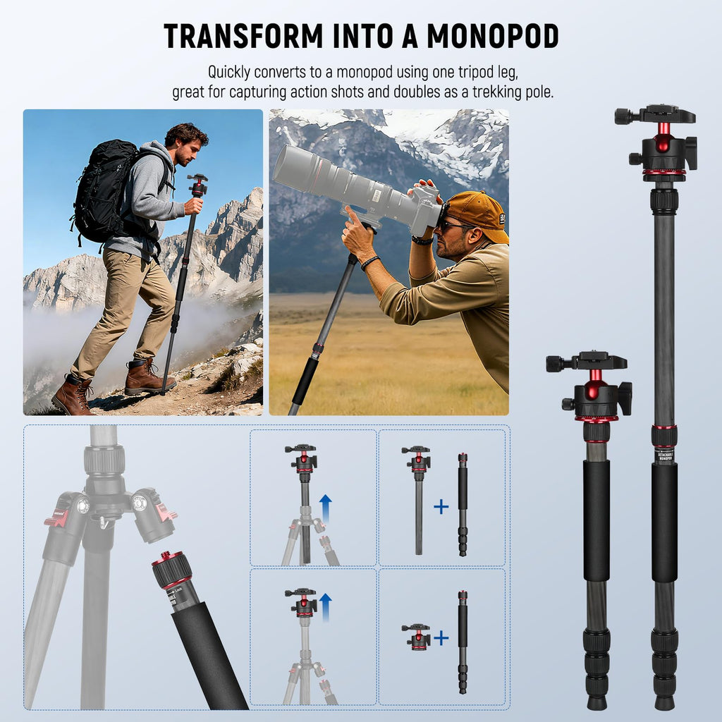 Carbon Fiber Travel Tripod Monopod B31846
