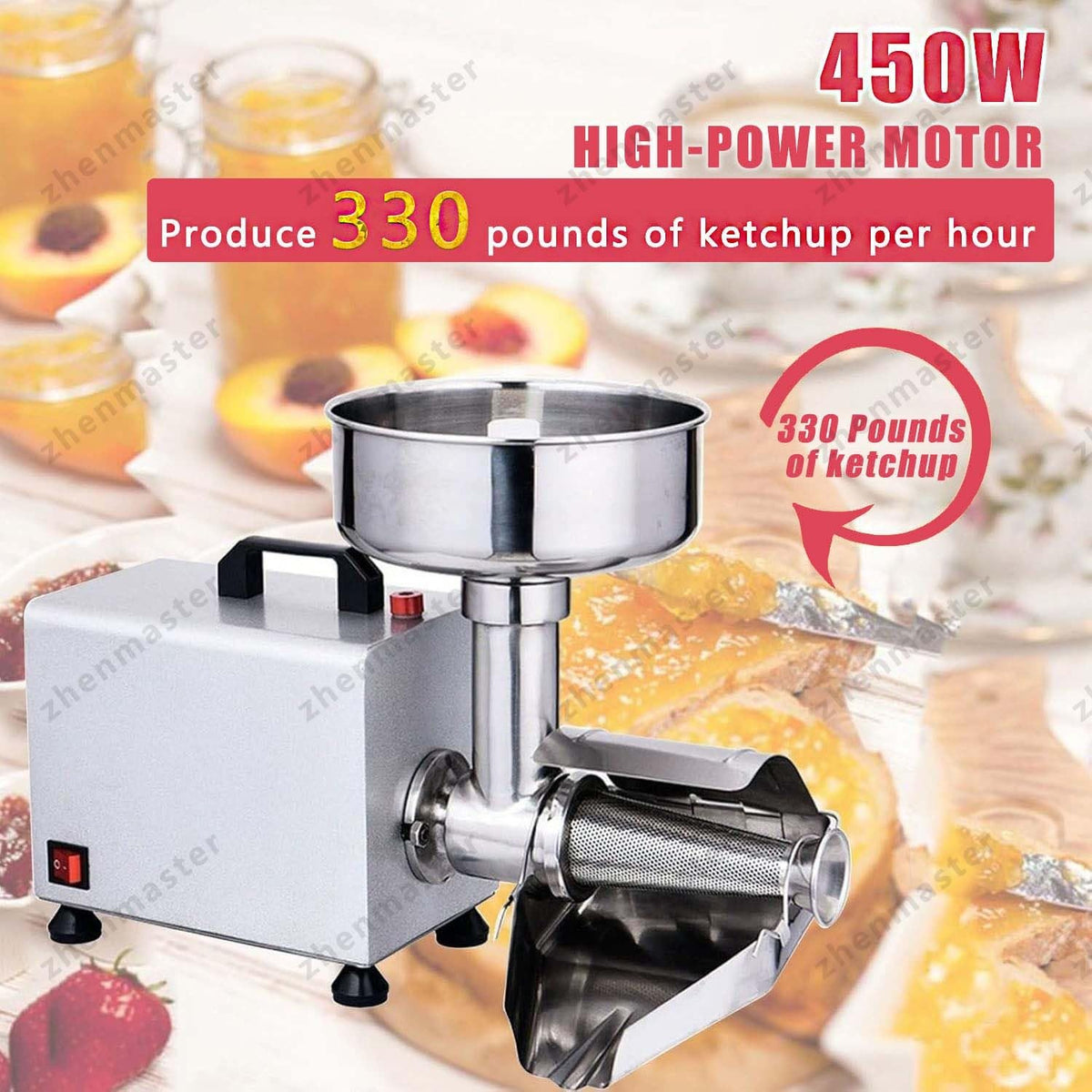 450W Stainless Steel Electric Tomato Strainer B506