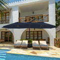 15ft Double-Sided Patio Umbrella with Base S693884