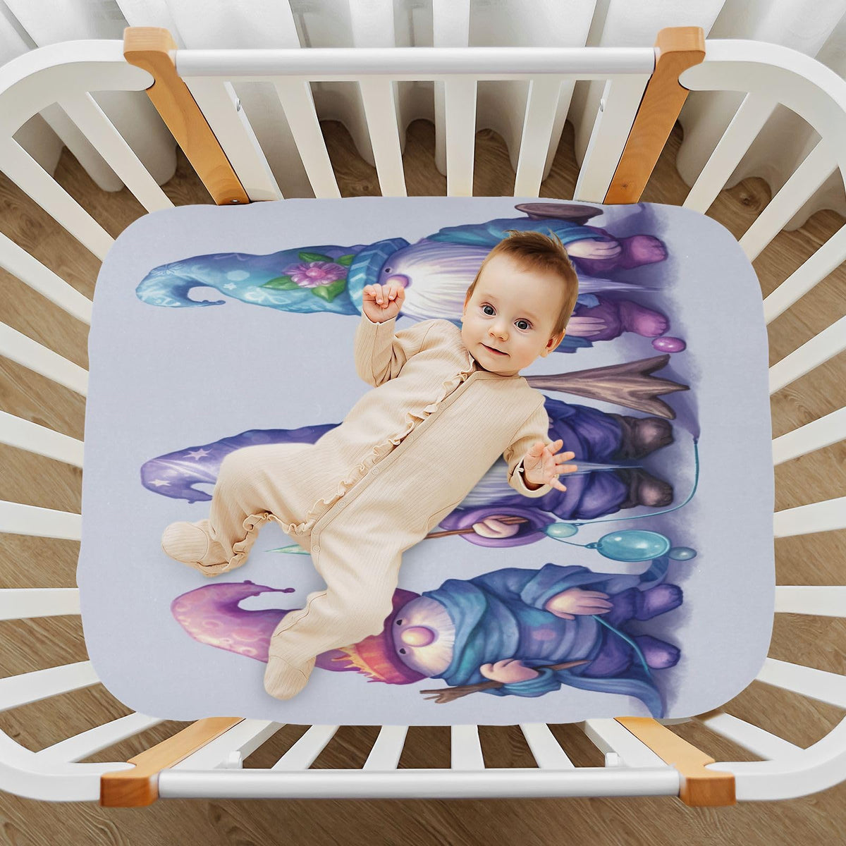 Soft Microfiber Fitted Crib Sheets for Standard Baby Mattress R186728