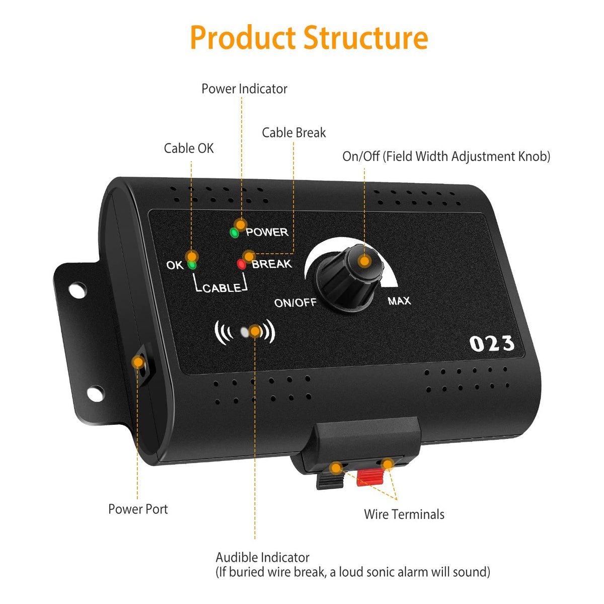 Wireless Dog Fence System with Waterproof Shock Collar E437