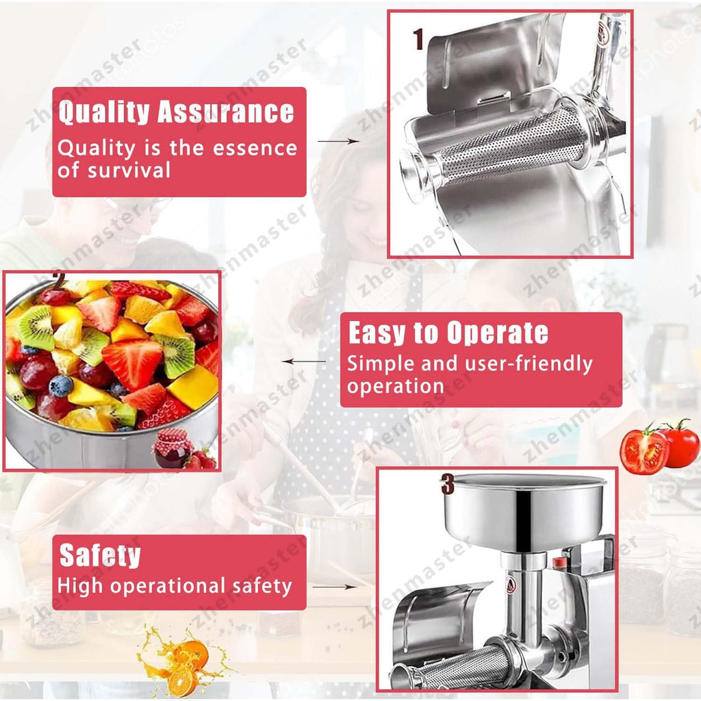 450W Stainless Steel Electric Tomato Strainer B506