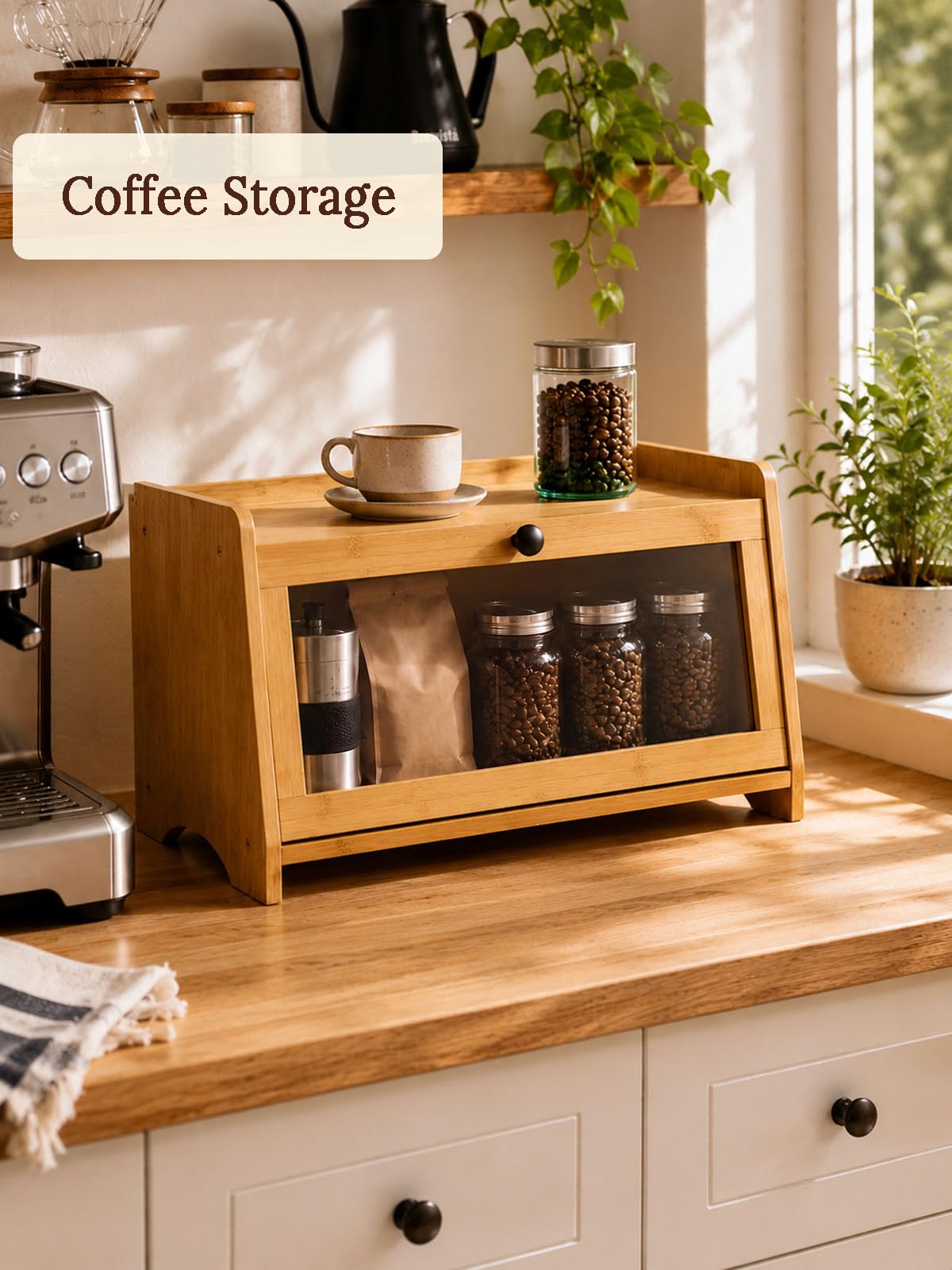 Bread Box with Top Shelf, 1 Tier U246