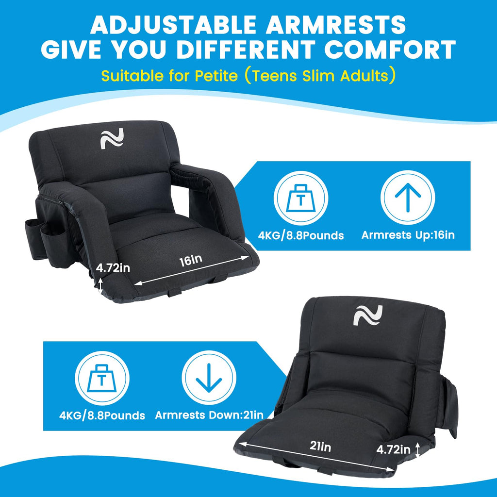 4.7" Extra Thick Stadium Seats for Bleachers with Back Support Q69051