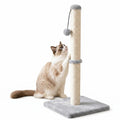 Tall Cat Scratching Post with Sisal Rope, Grey A798728
