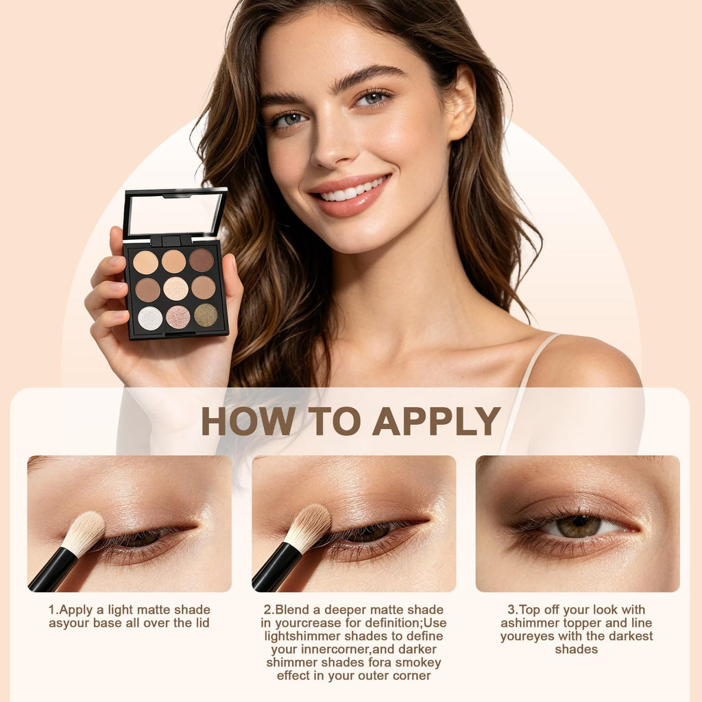 Neutral Eyeshadow Palette 9 Colors M777758