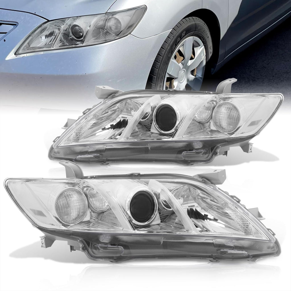 Chrome Housing Clear Lens Projector Headlights Pair S426