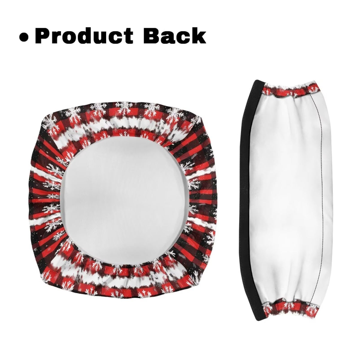 Snowflake Red Plaid Rollator Walker Seat and Backrest Cover Set L578