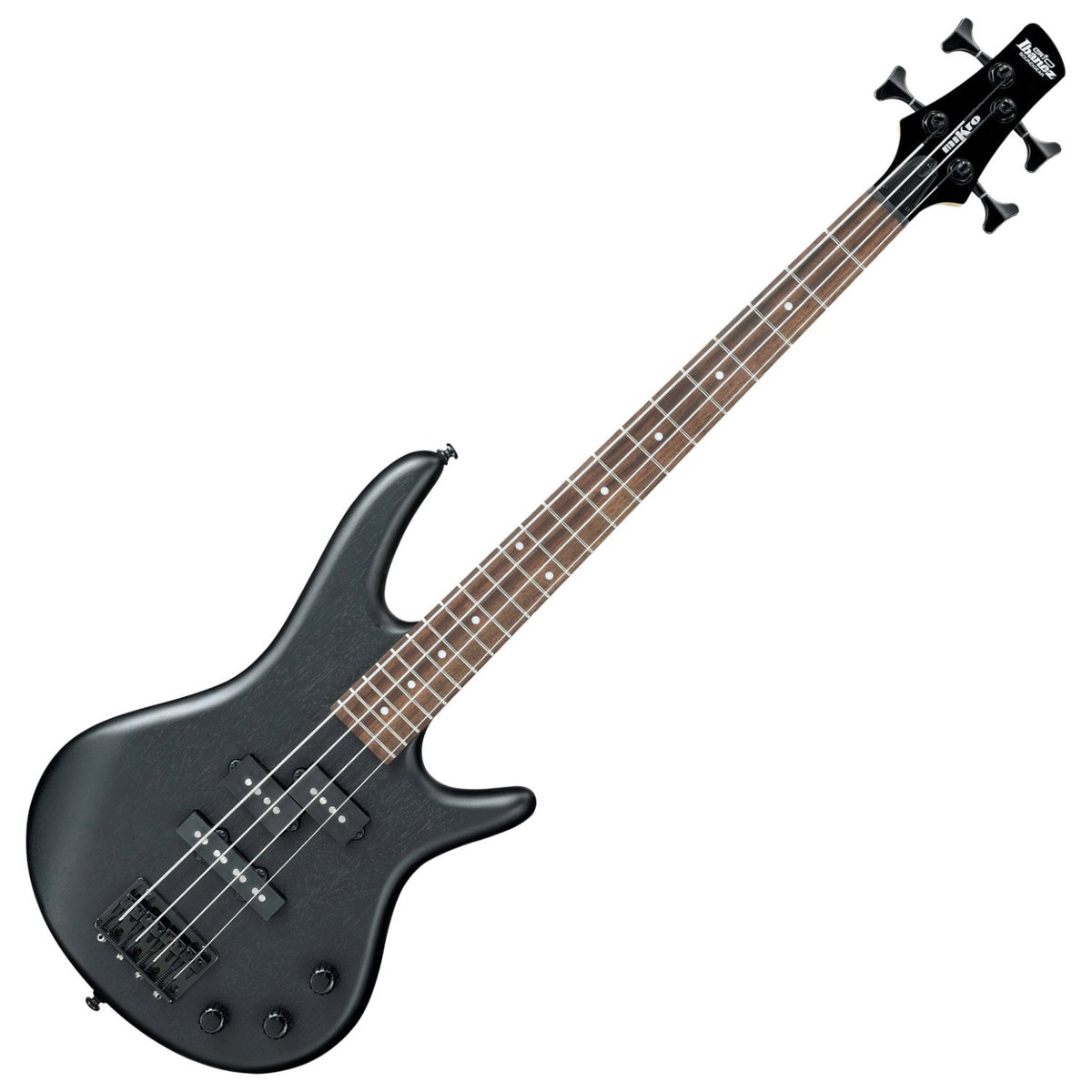 Weathered Black Electric Bass Guitar J2566