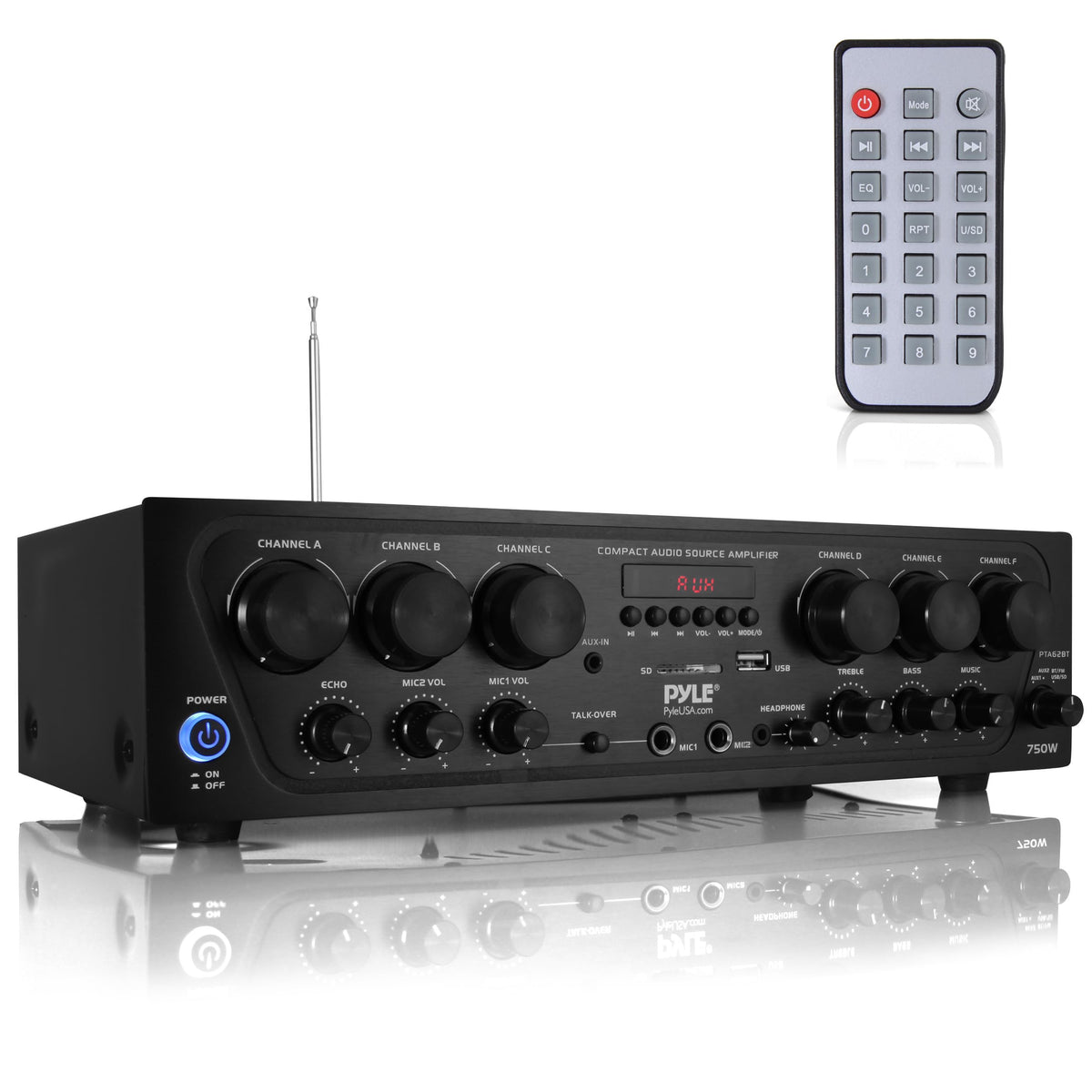 Wireless Bluetooth 6 Channel 750W Karaoke Amplifier X71482
